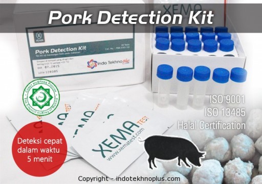 Alat Uji Kandungan Babi Pada Makanan/Daging - Pork Detection Kit Blood & Fat 10 Test