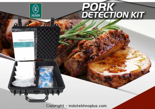 Alat Uji Kandungan Babi Pada Makanan/Daging - Pork Detection Kit Blood & Fat 200 Test